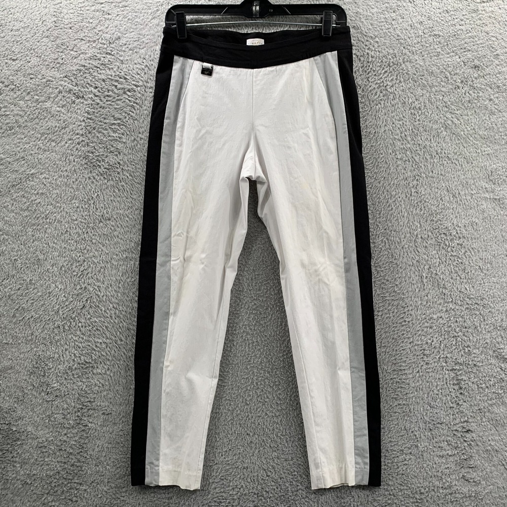 Lisette L Womens Pants Size 8 White Black 30x27*